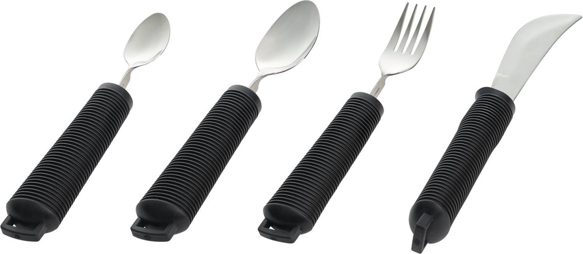 Aangepast bestek set 4-delig Zwart