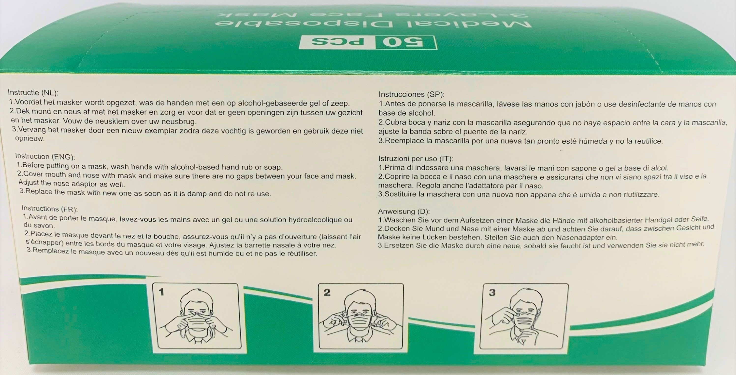 Medische mondkapjes kopen blauw