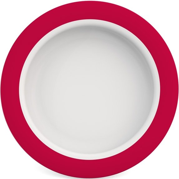 Aangepast bord Ornamin Rood-Wit Klein