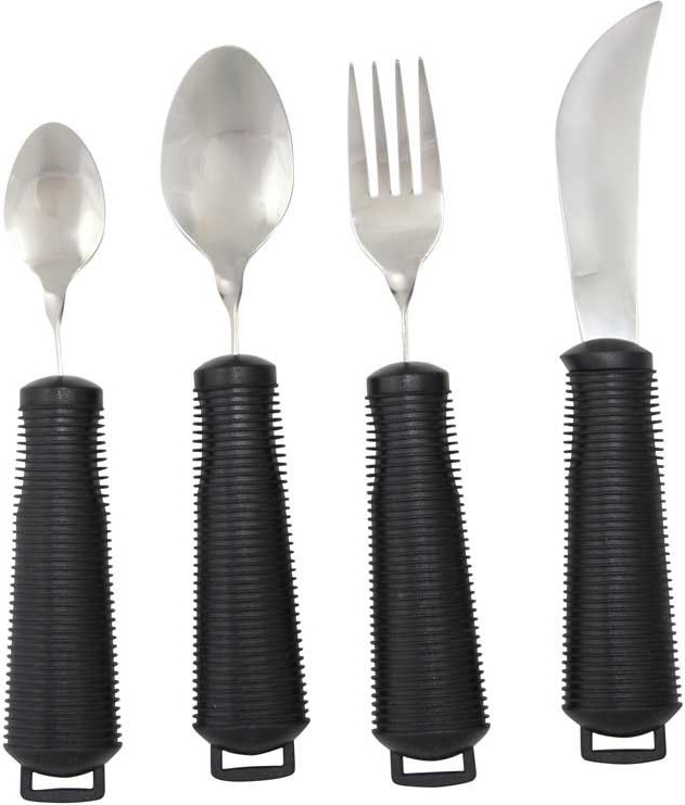ergonomische bestek set zwart