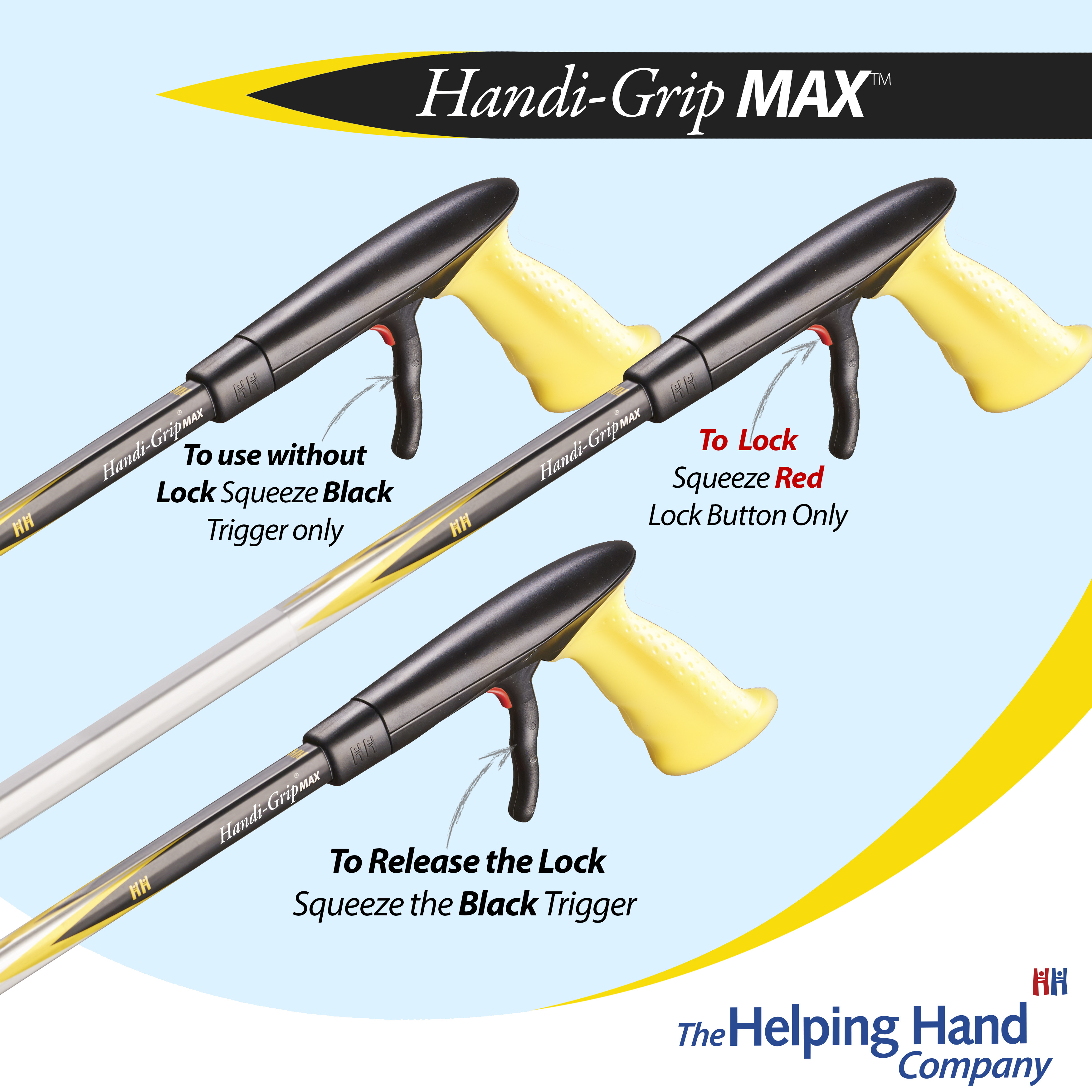 Helping Hand HandiGrip Max vergrendeling