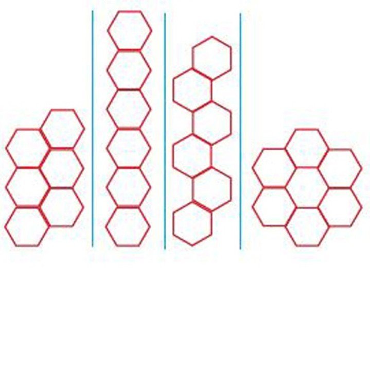 Hexa hoepel 6 stuks Groen Cawila