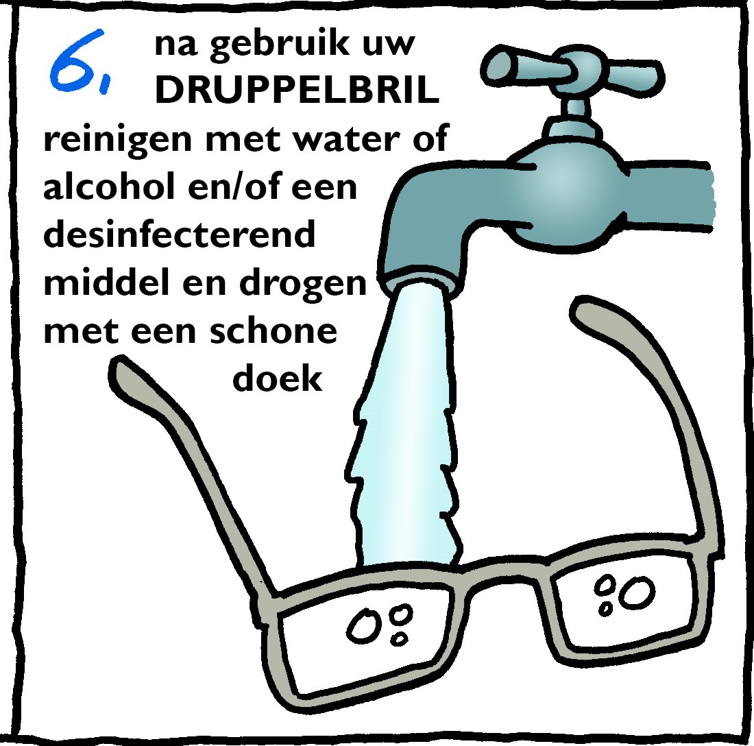 druppelbril reinigen