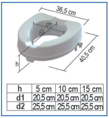 WC verhoger 10 cm afmetingen