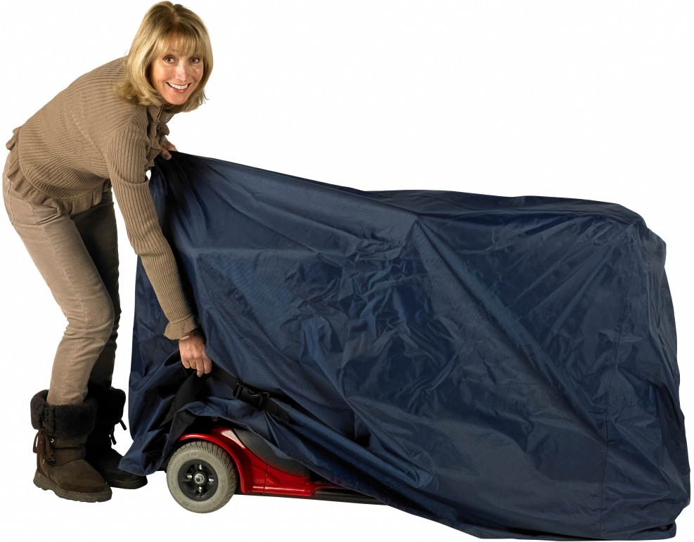 Scootmobiel Hoes L 124x58x99cm - Waterdicht 420D Oxford - Zwart - Stof- En Zonbescherming