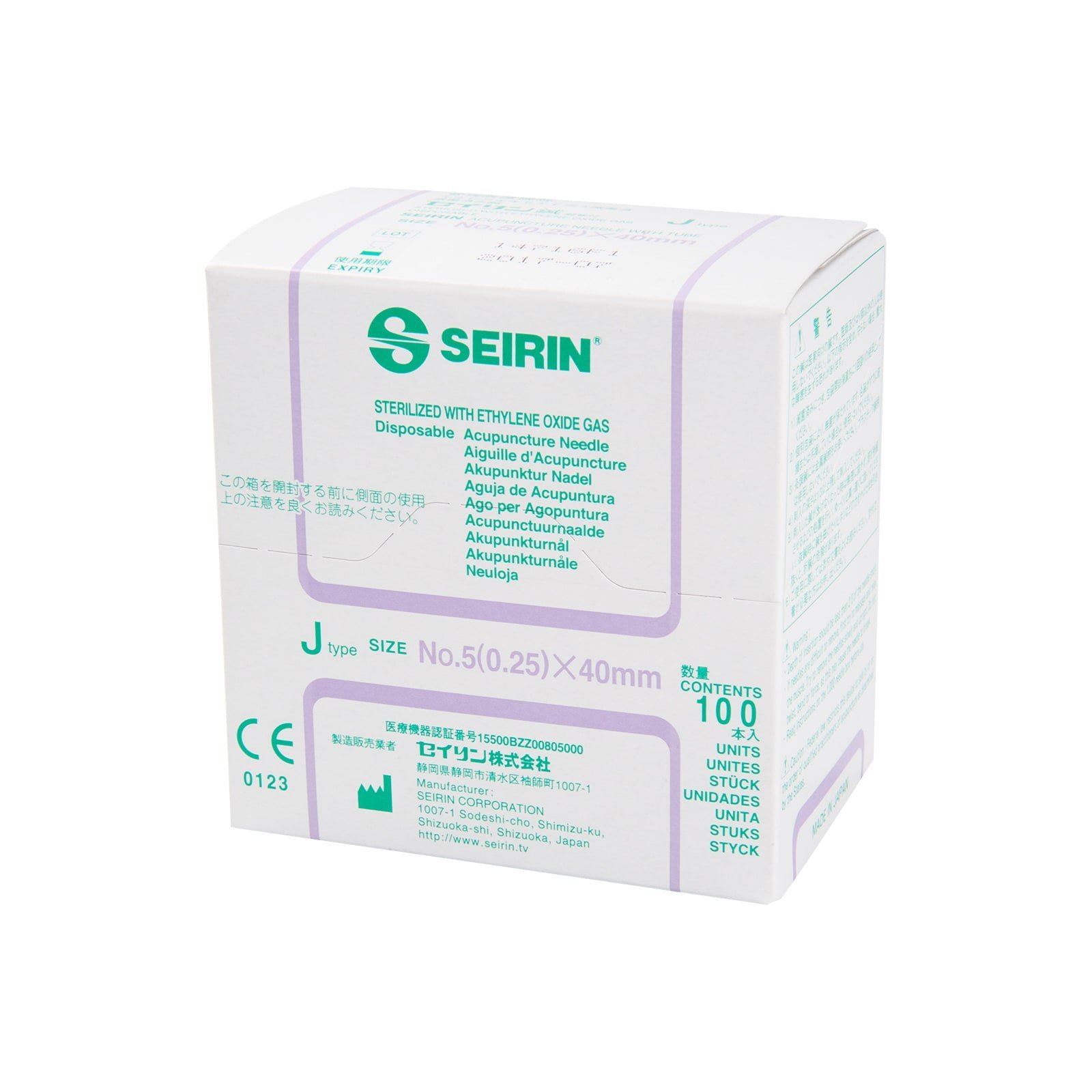 Seirin J-Type no 5 Dry Needling naalden 0,25 x 40 mm