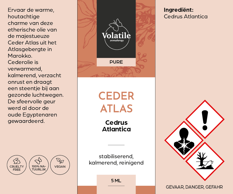 volatile etherische olie ceder 5 ml verpakking