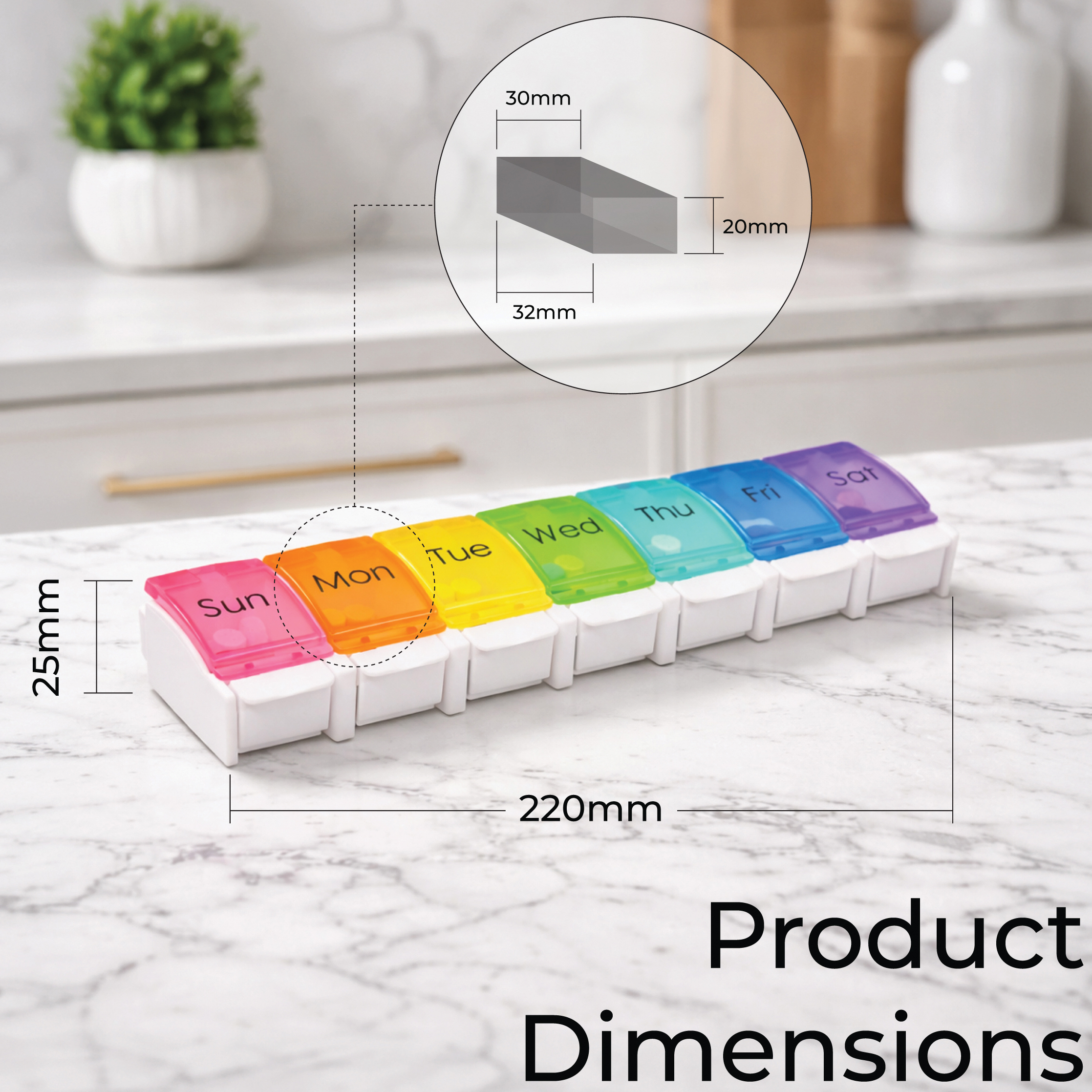 medicijndoos 7 dagen grote vakken