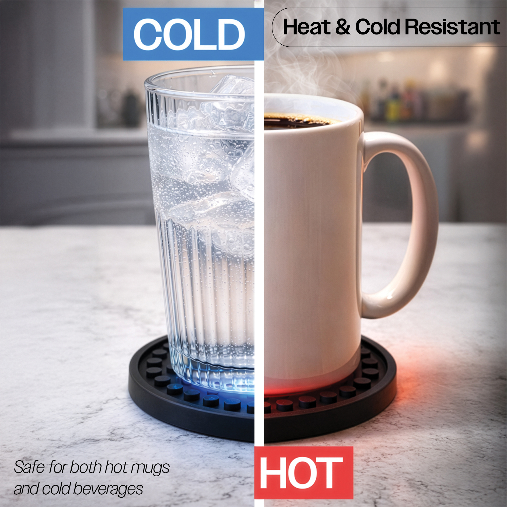 onderzetters zwart siliconen zwart