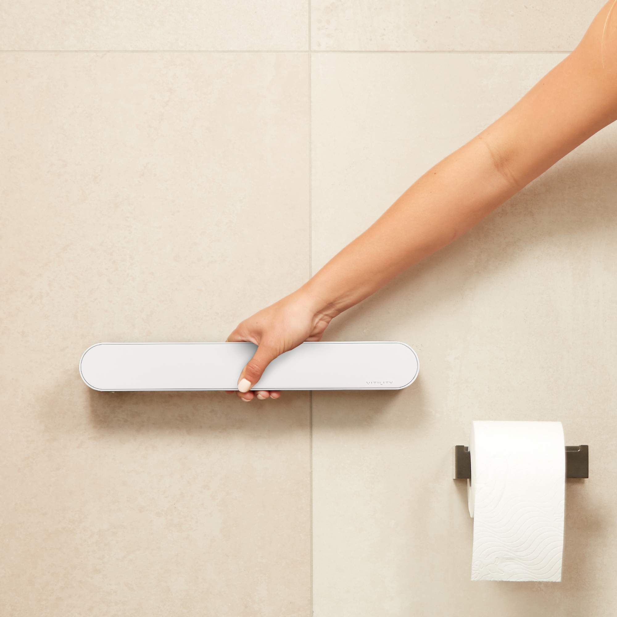 witte wandbeugel pearl white