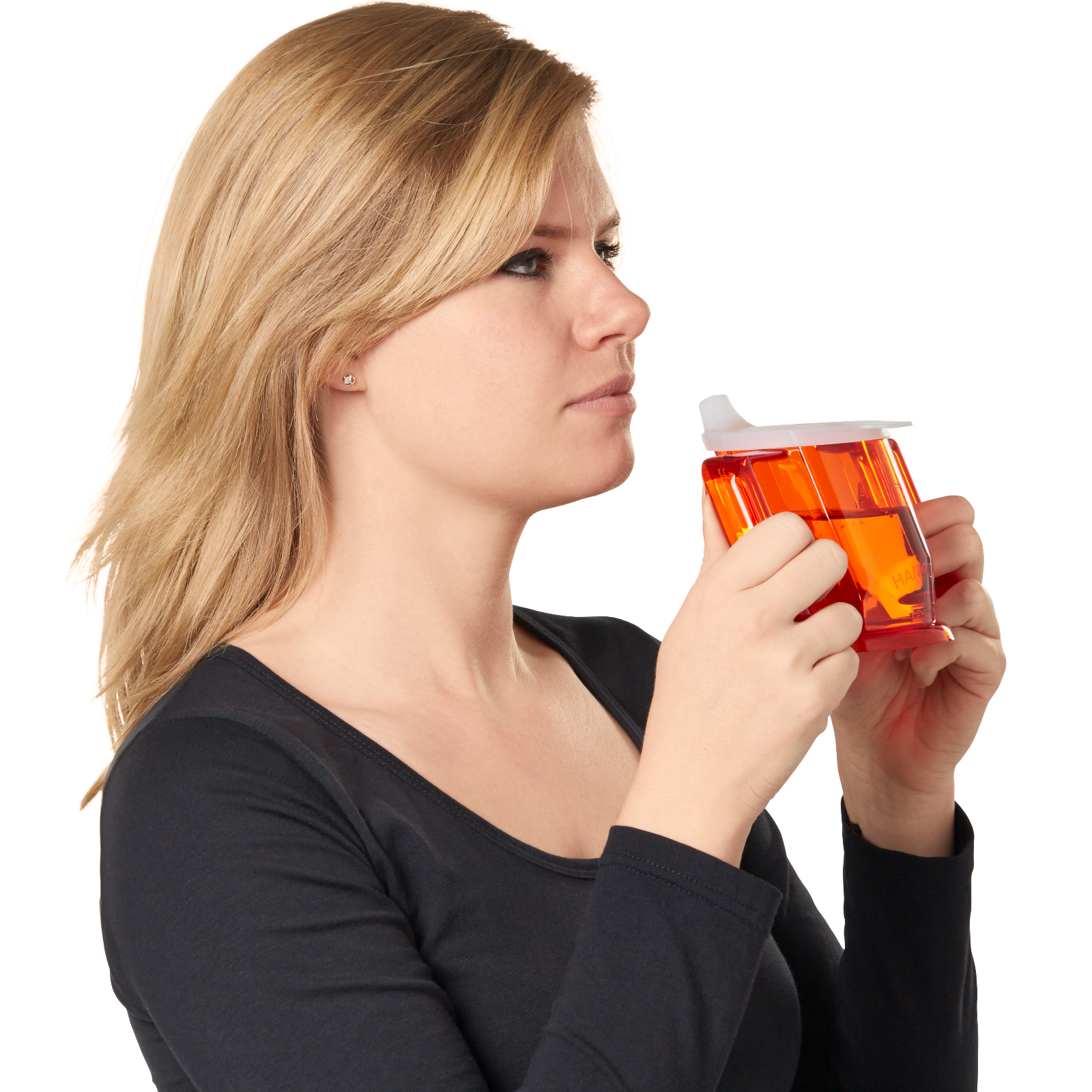 handycup drinkbeker rood gebruiken