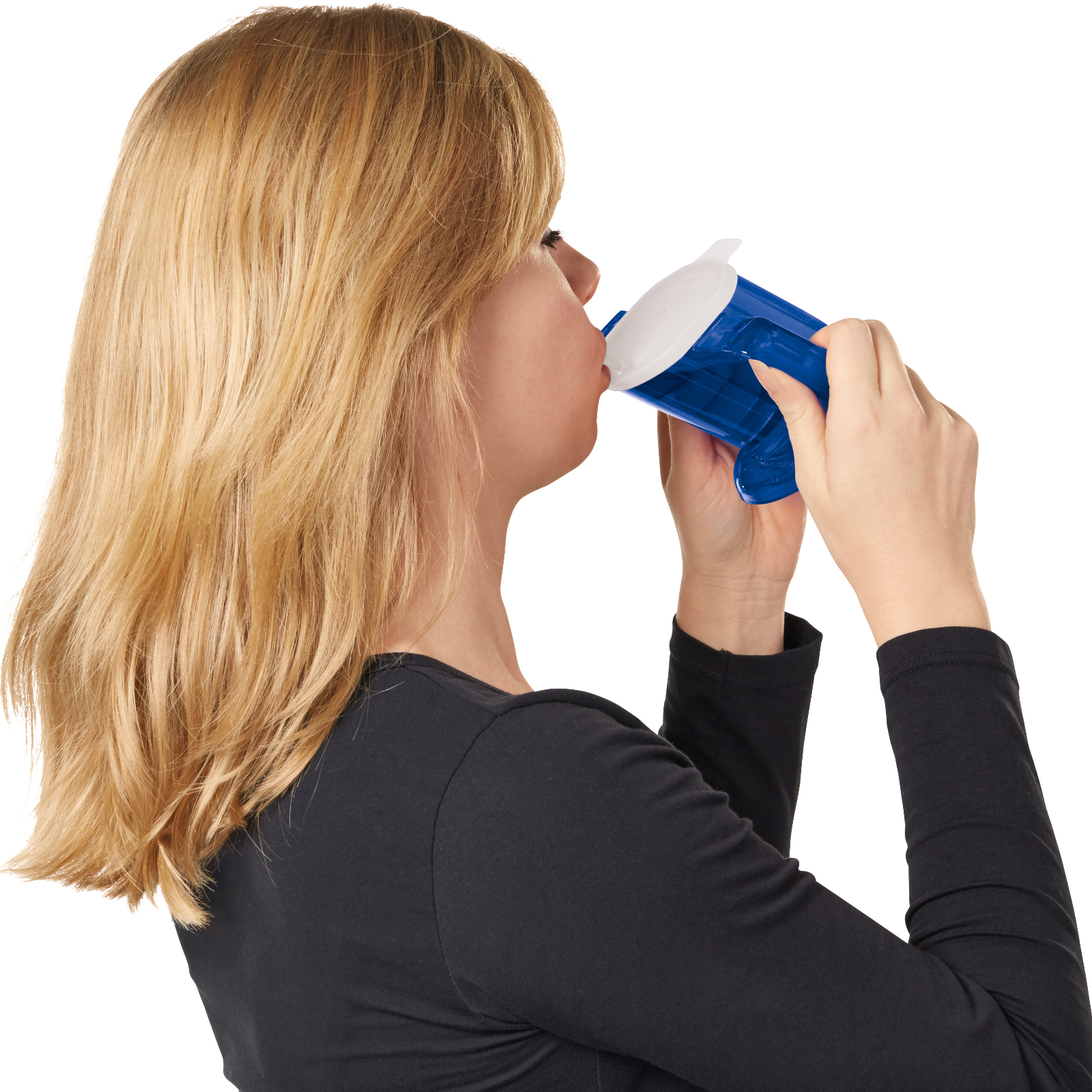 drinkbeker schuin handycup blauw