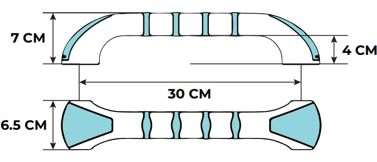 wandbeugel badkamer 30 cm afmetingen