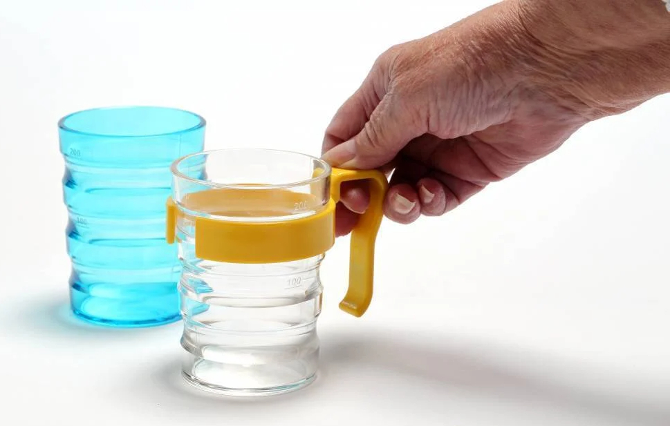ribbelbeker handvat
