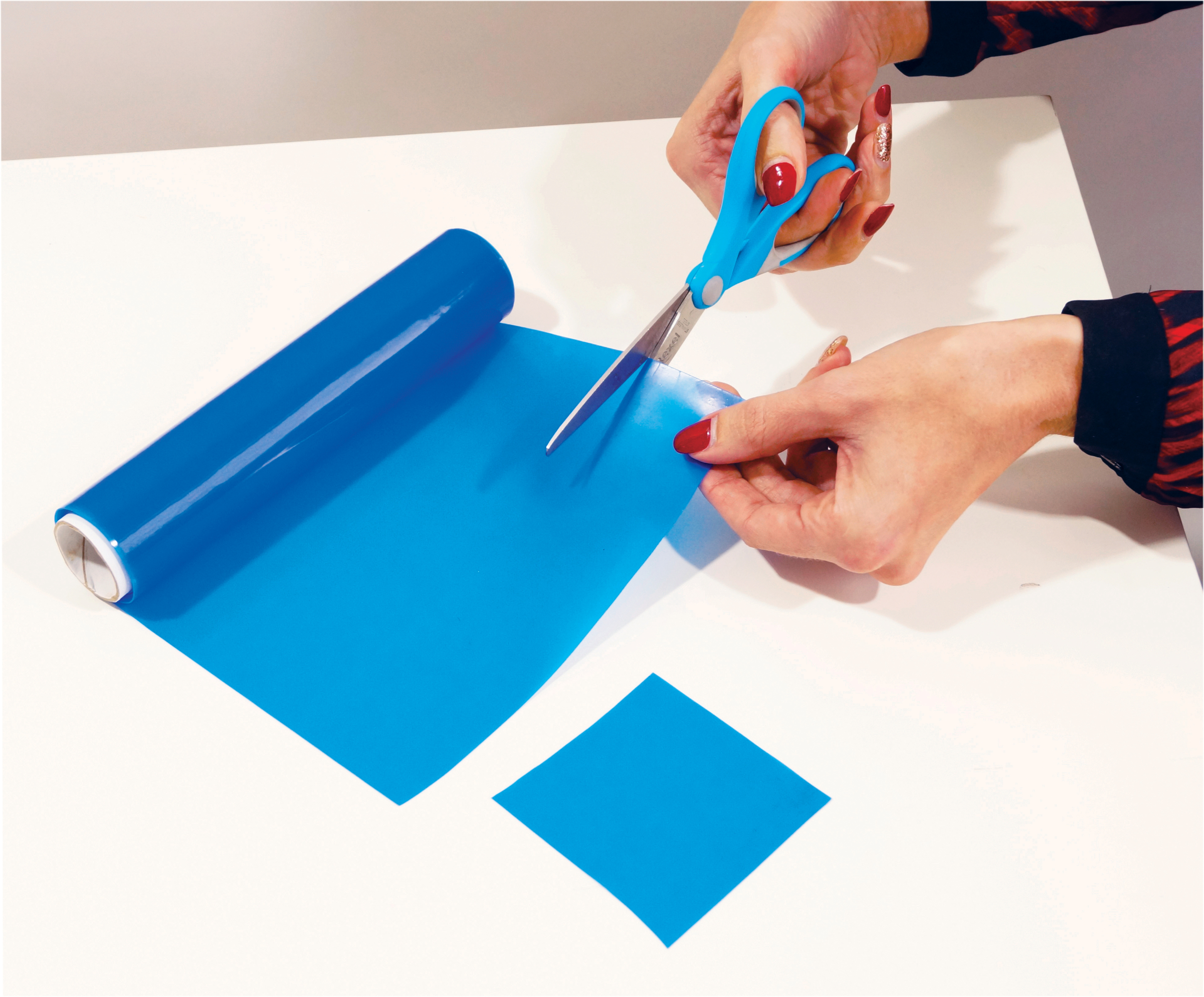 anti-slip materiaal op rol blauw siliconen op maat knippen