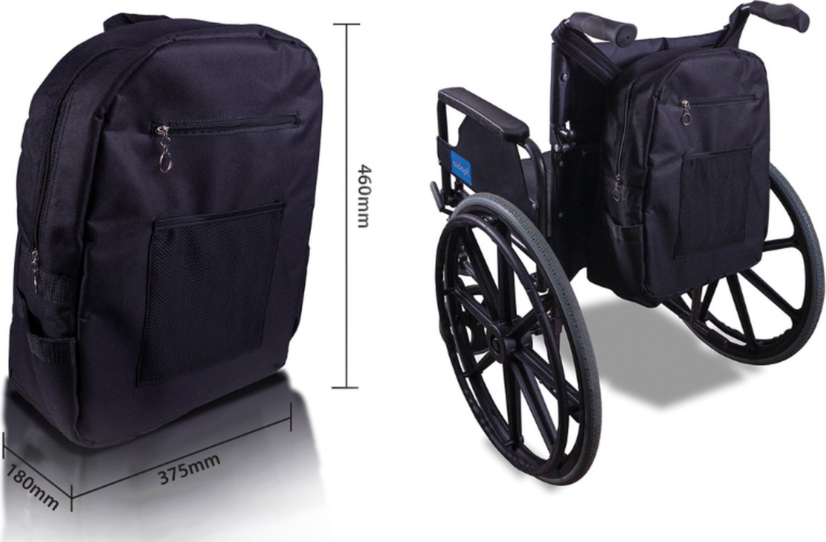 rolstoel rugzak aidapt afmetingen