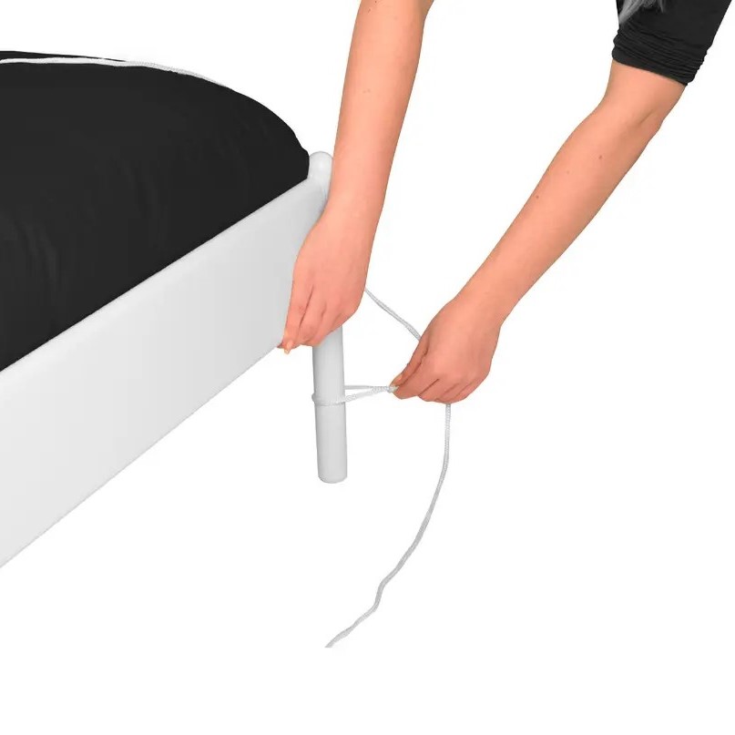 bedladder wit bevestigen voeteneinde bed