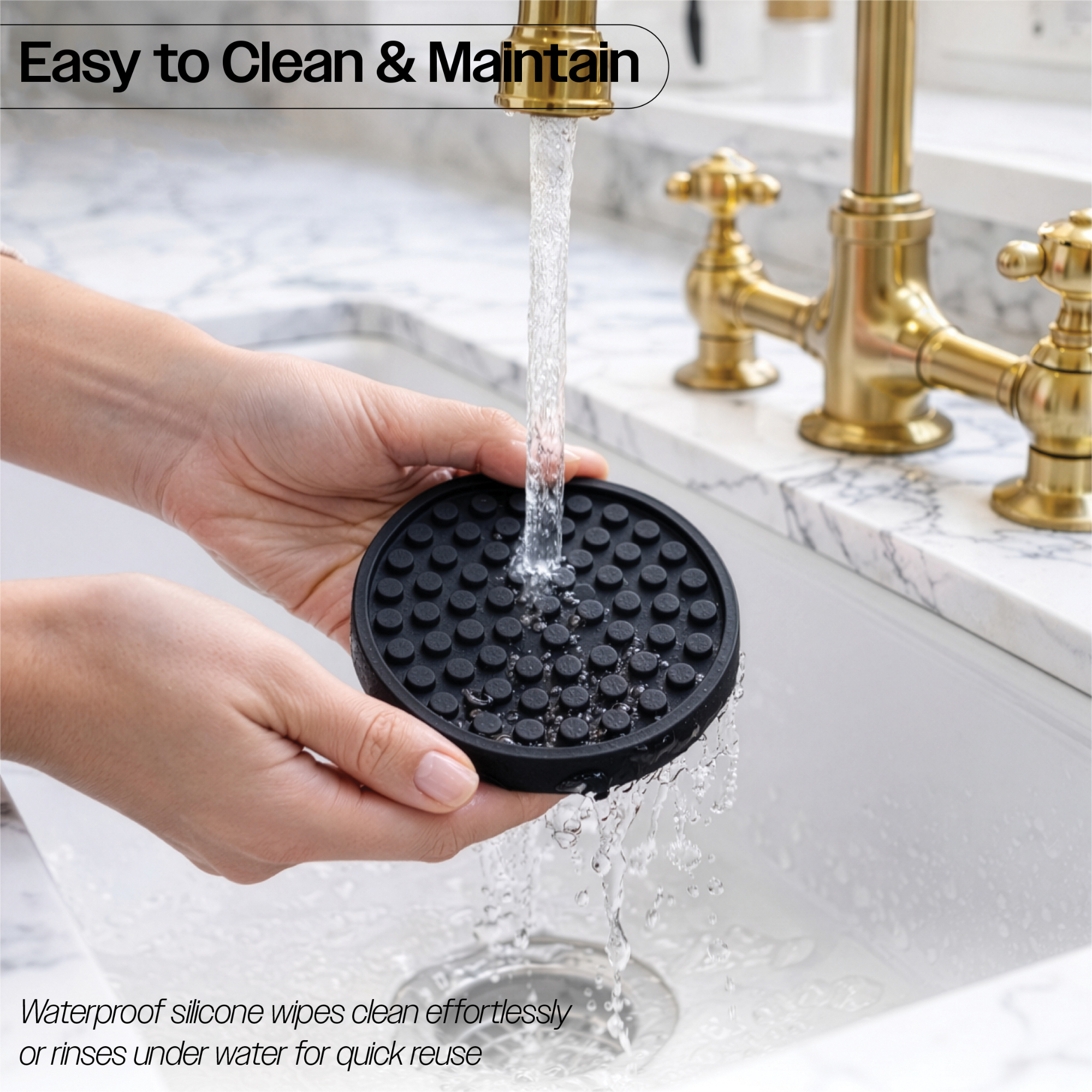 siliconen onderzetters voor glazen zwart aidapt