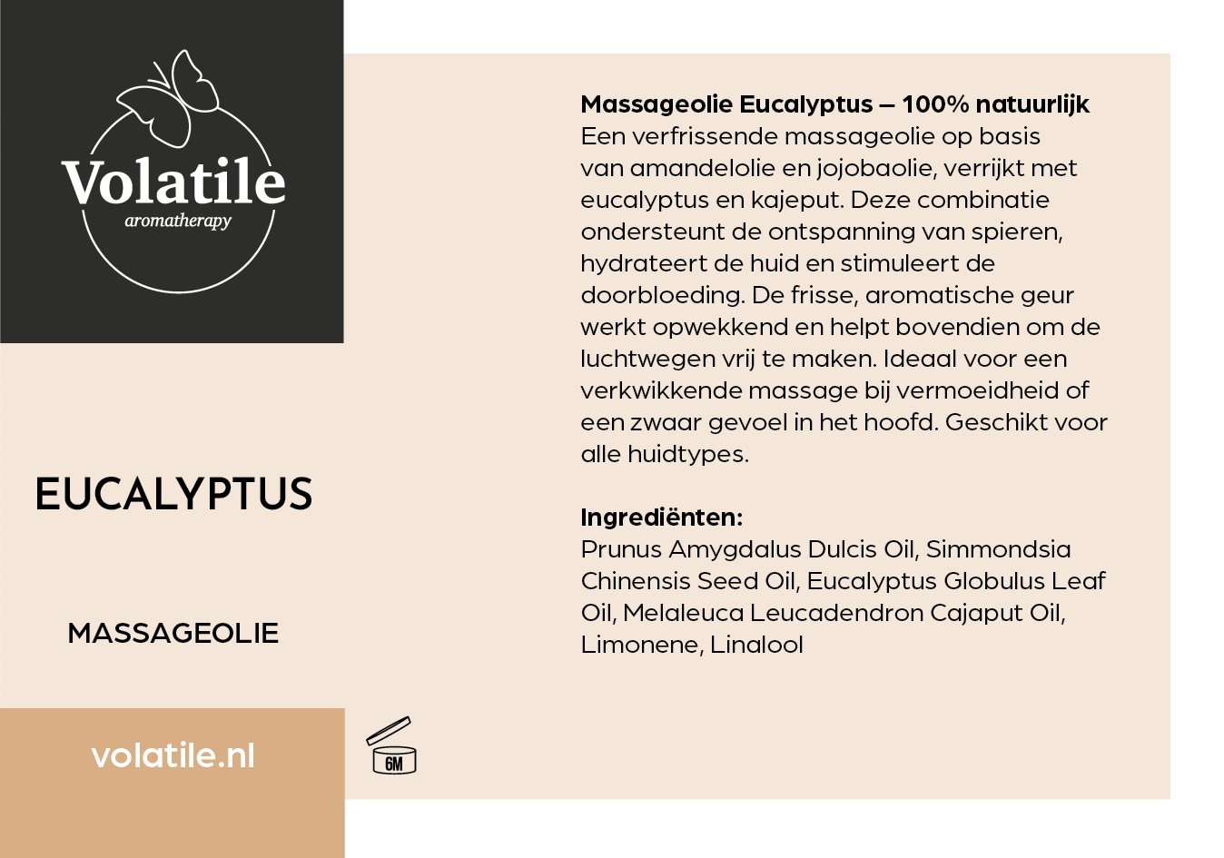 eucalyptus massage olie volatile 1 liter ingredienten