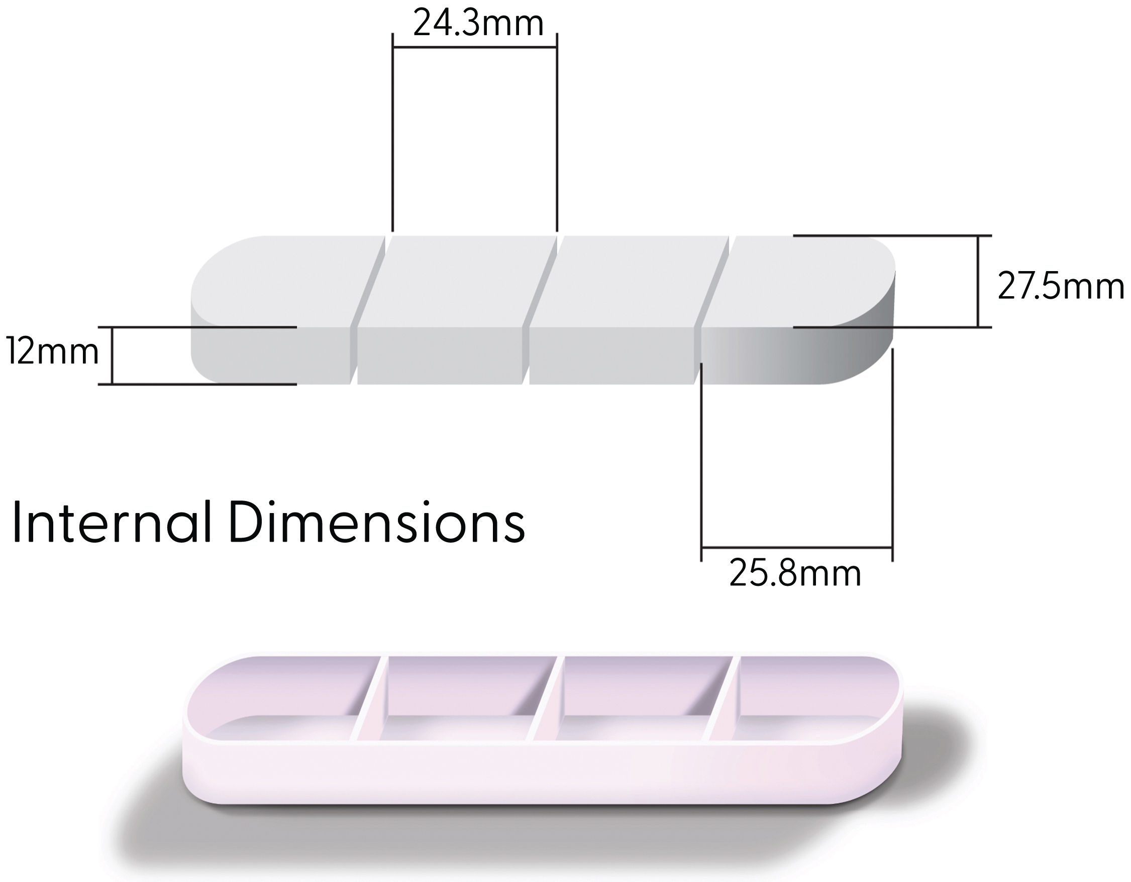 medicijndoos week los pillendoosje afmetingen
