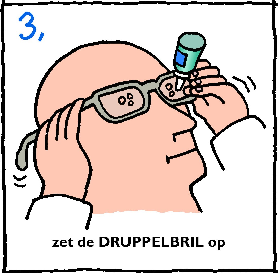 druppelbril na staaroperatie opzetten