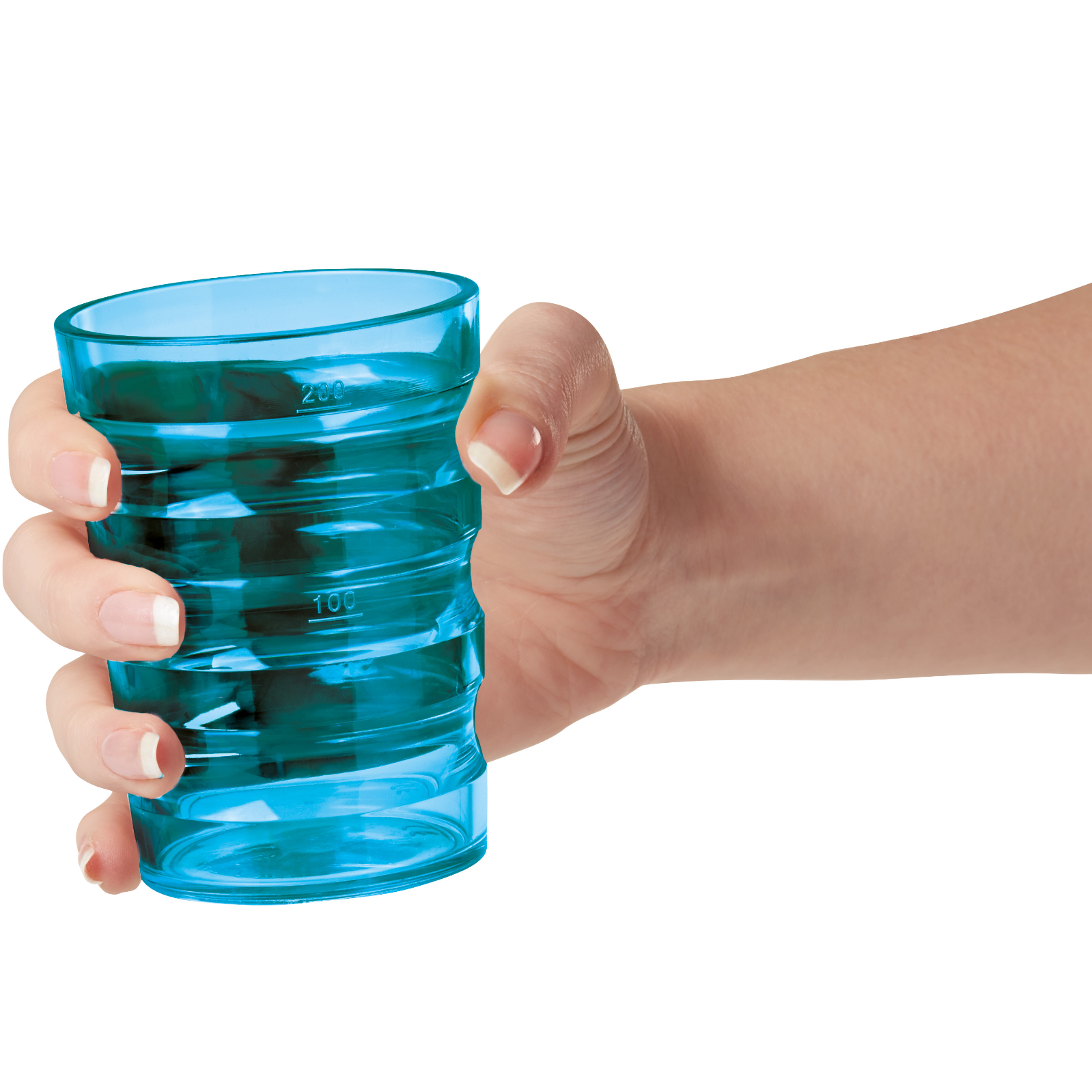 ergonomische beker voor ouderen sure grip blauw