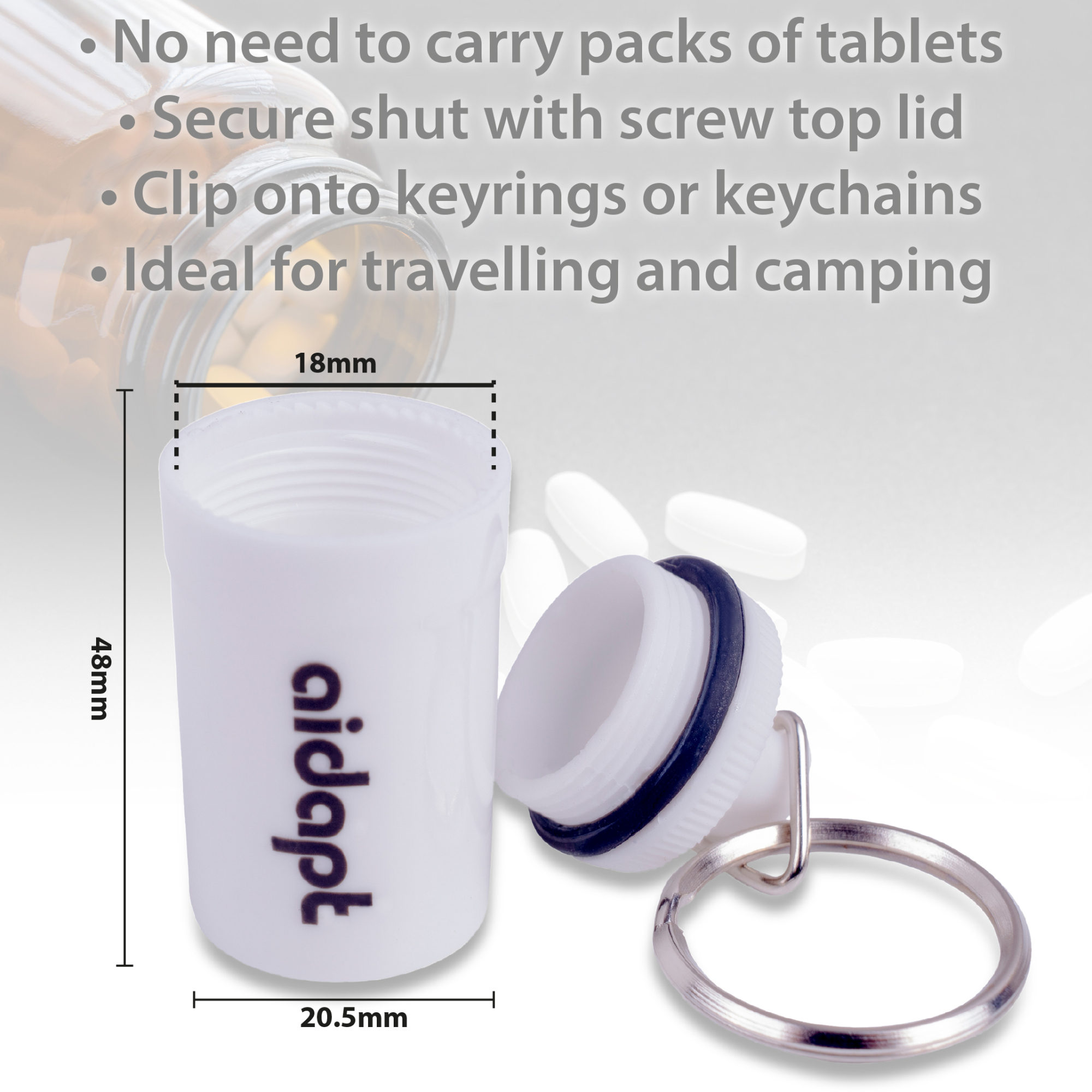 pillendoosje aan sleutelhanger