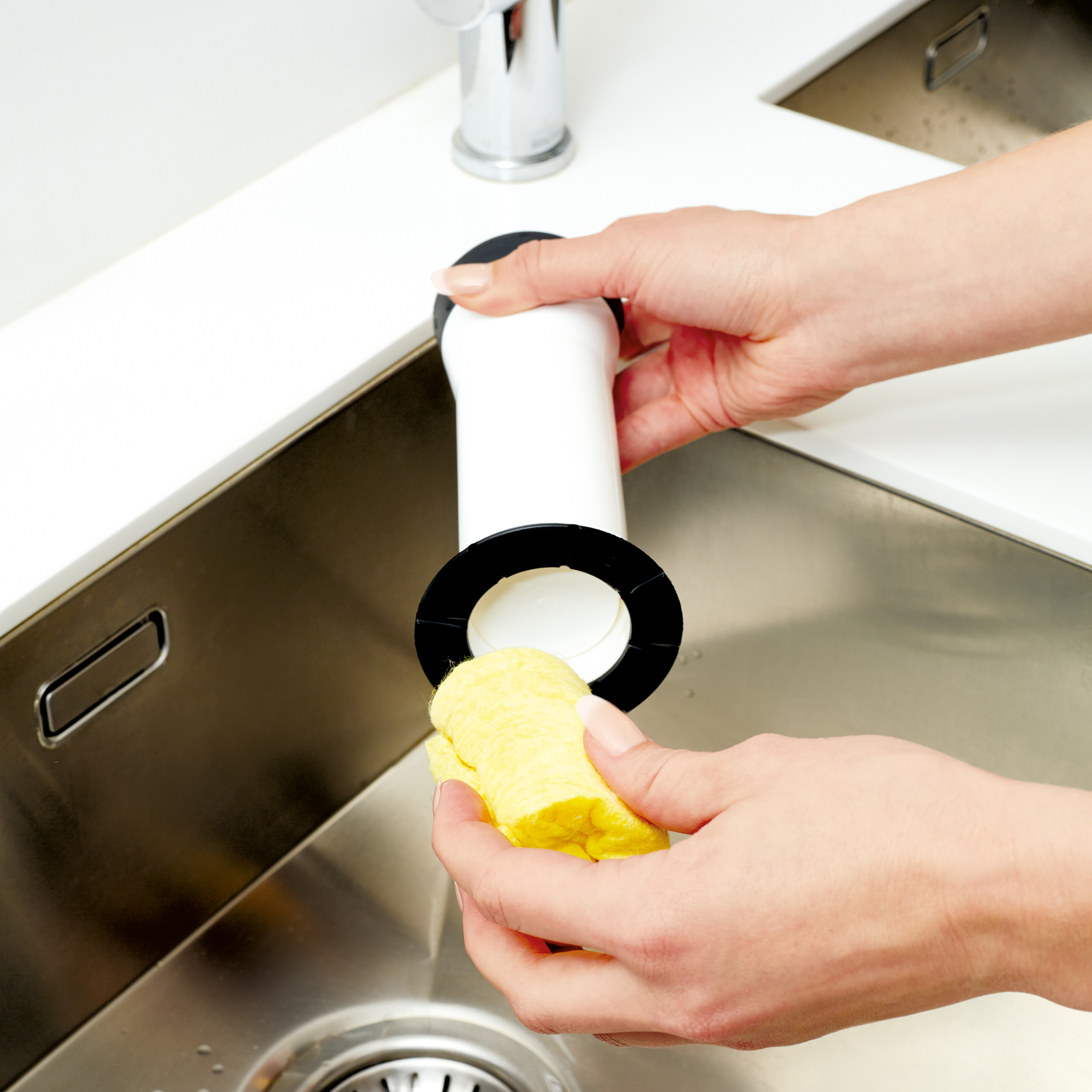 handwringer vaatdoek uit wringer halen