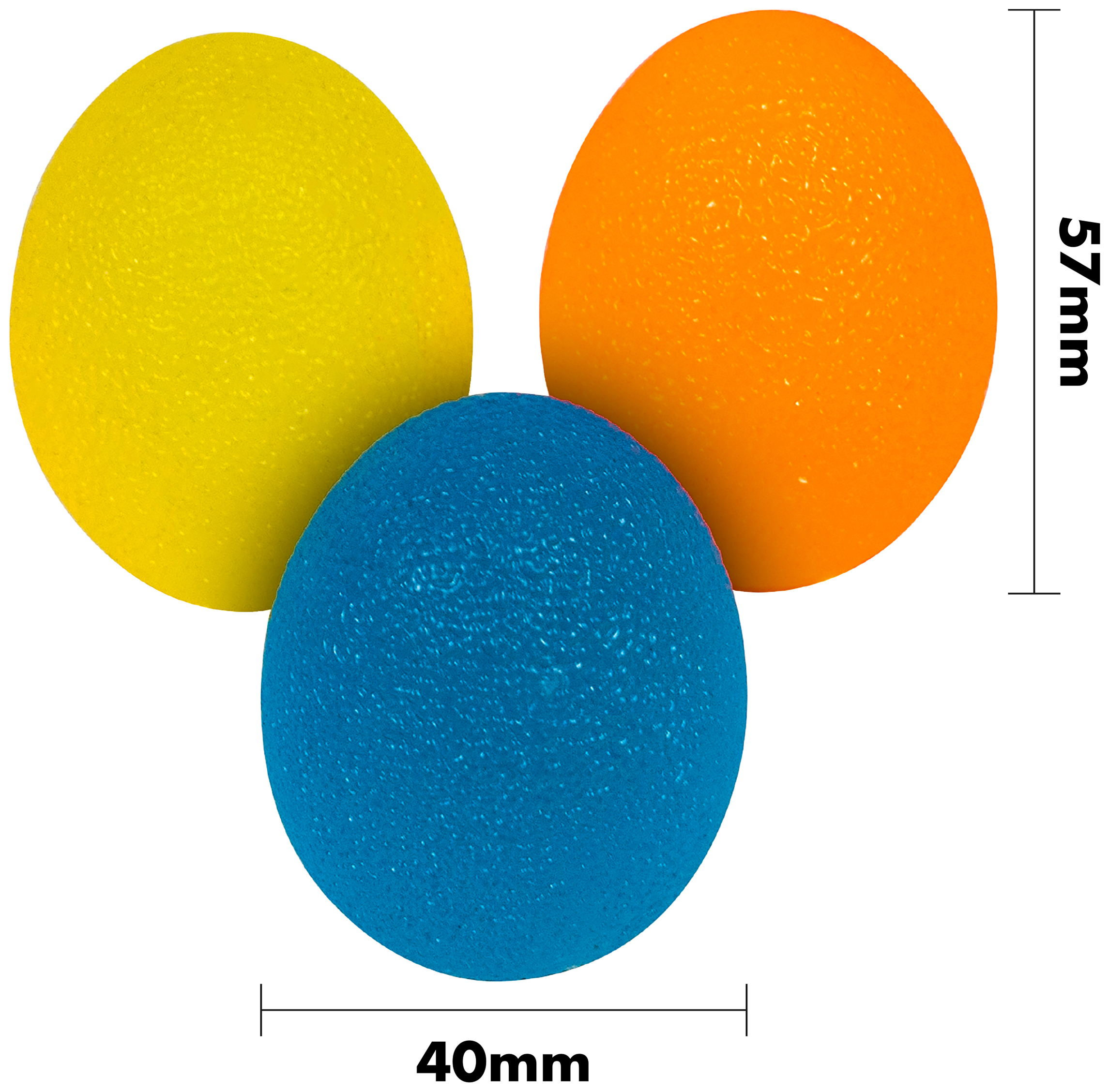 squeeze balls ovaal afmetingen