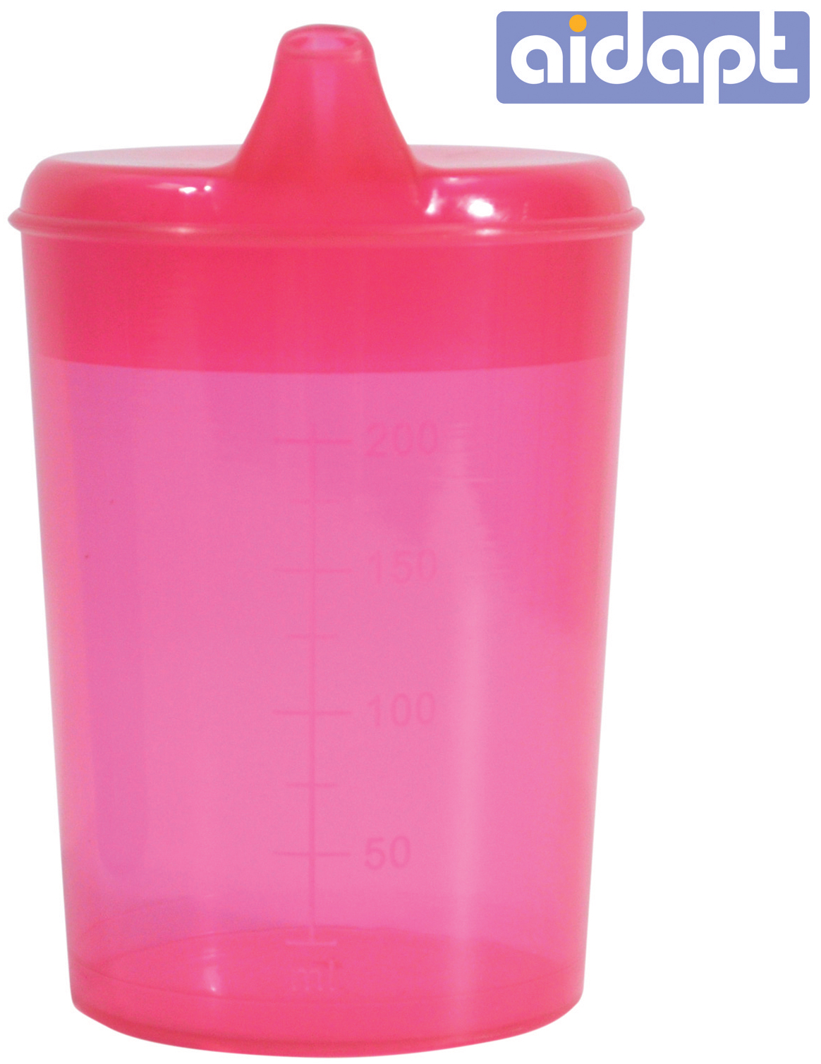 drinkbeker met tuit ouderen roze aidapt