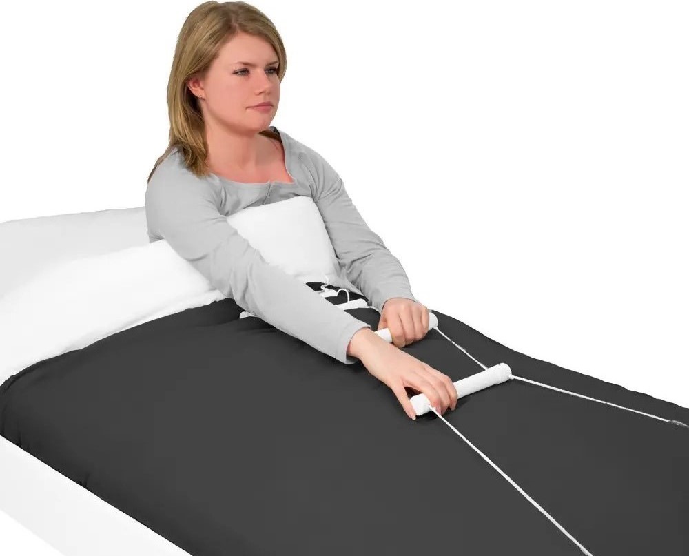 bedladder wit rechtop trekken