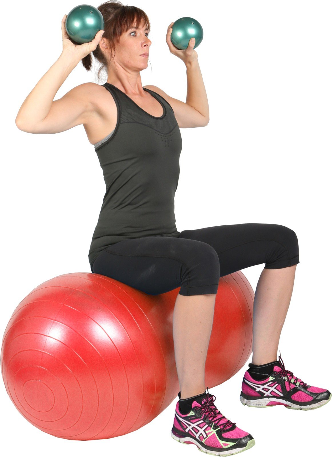De Ballen Van De Oefening En De Gewichten Van De Gymnastiek Stock