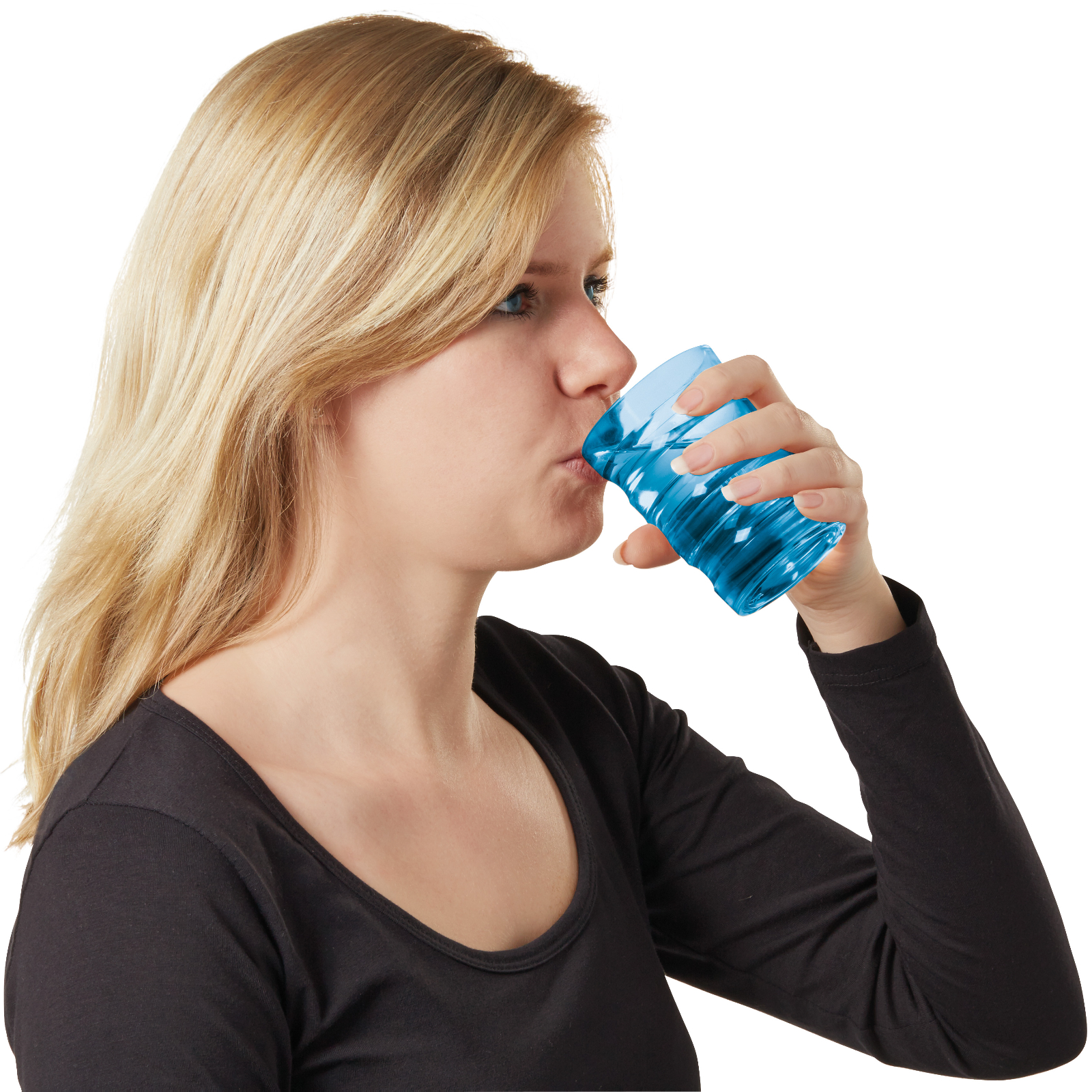 ribbelbeker blauw gebruiken