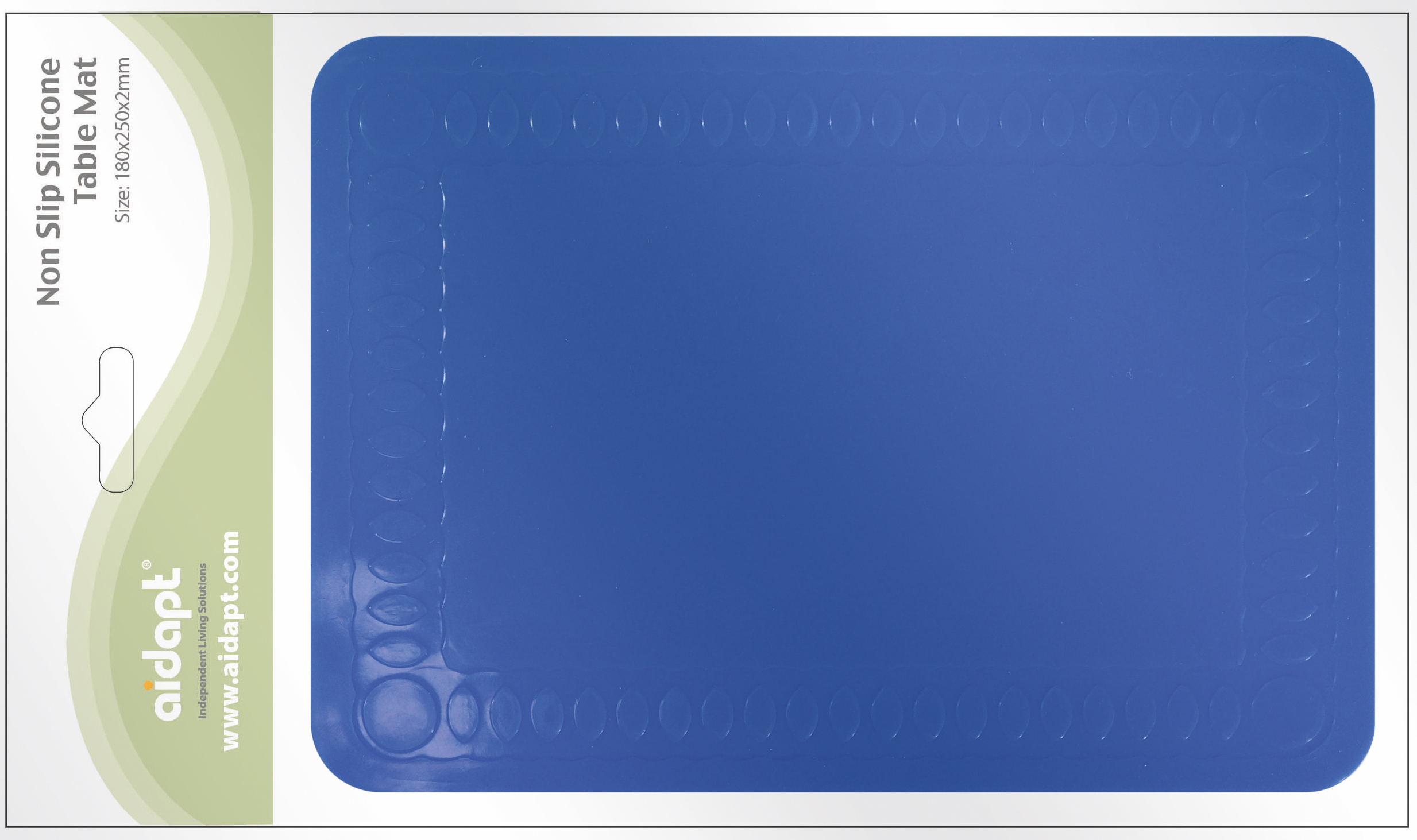 placemat anti slip blauw 25x18 cm aidapt