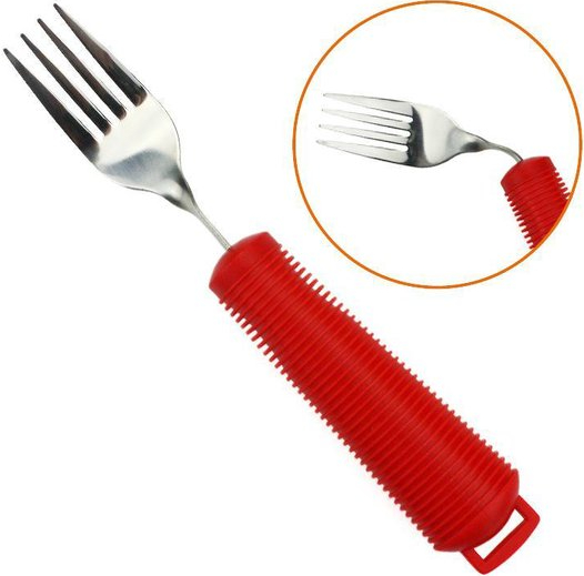 ergonomische vork rood basic
