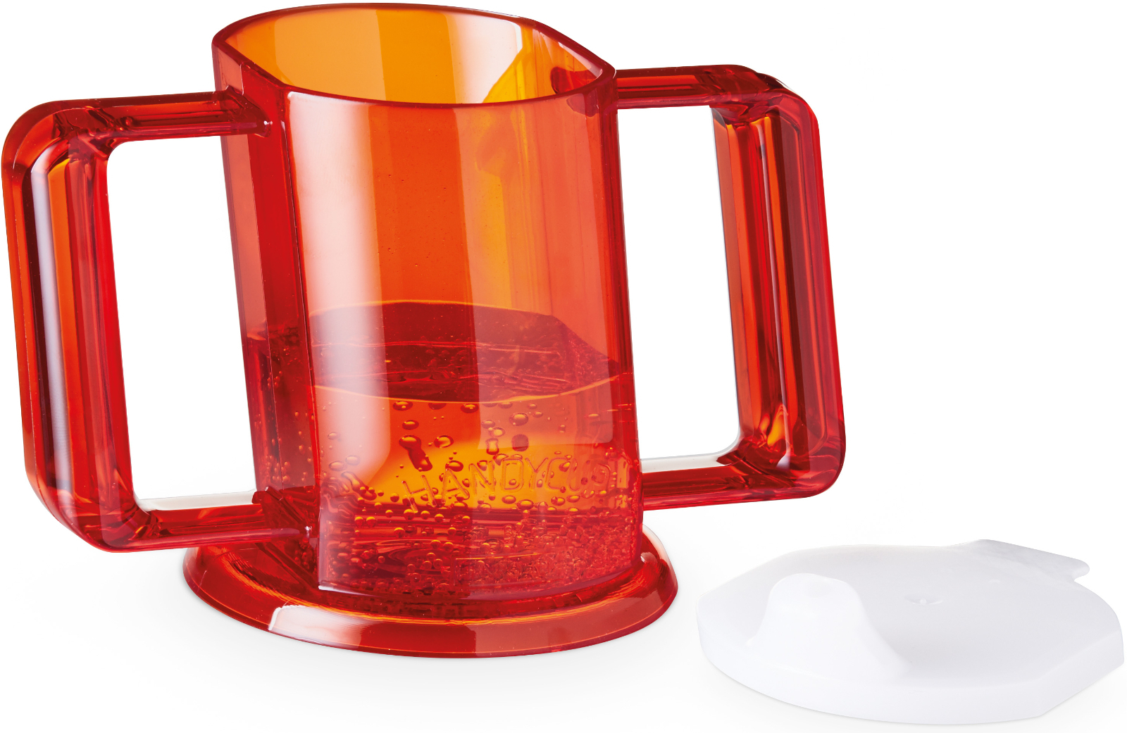 handycup drinkbeker rood met deksel