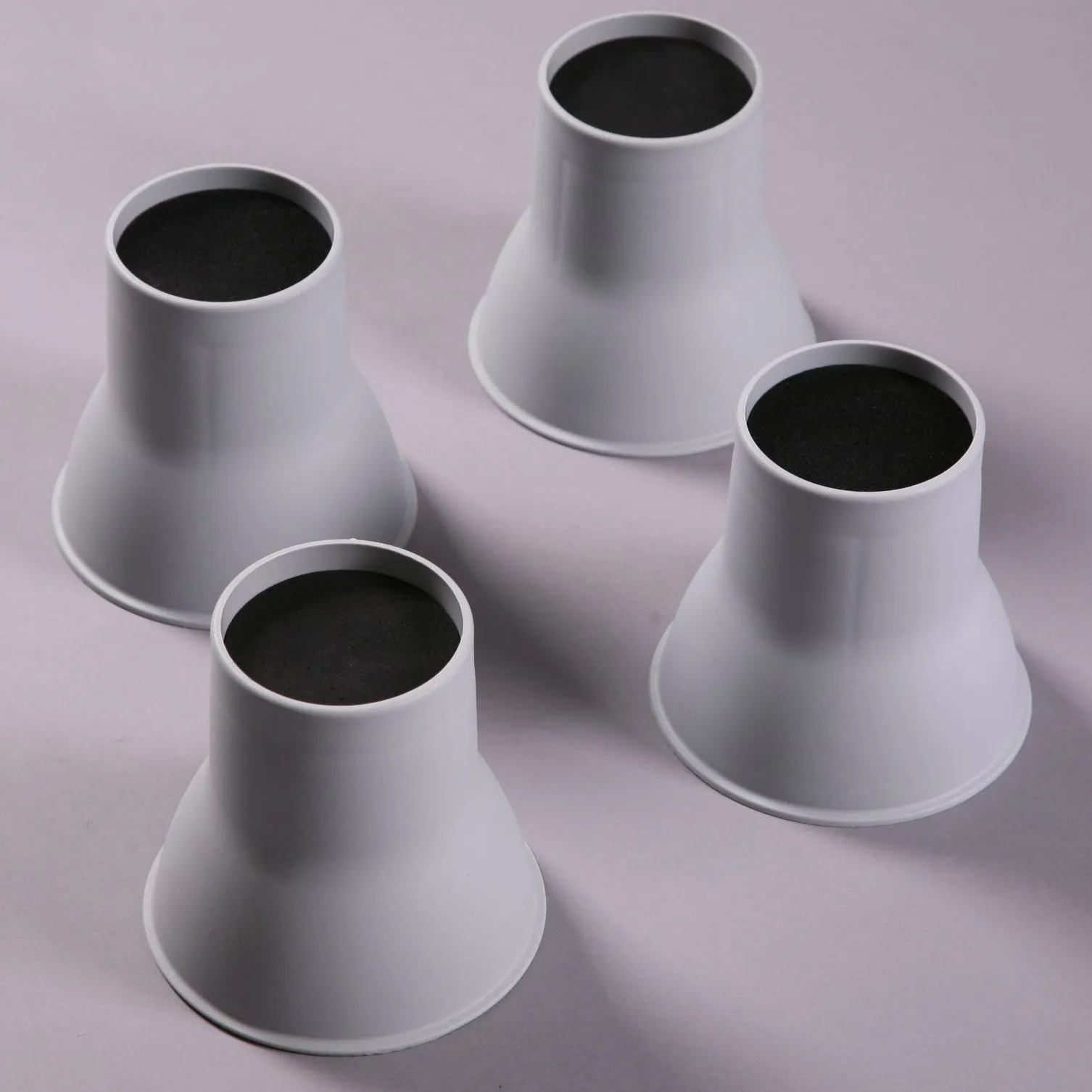 Bedklossen set 4 stuks Laag 9 cm Grijs