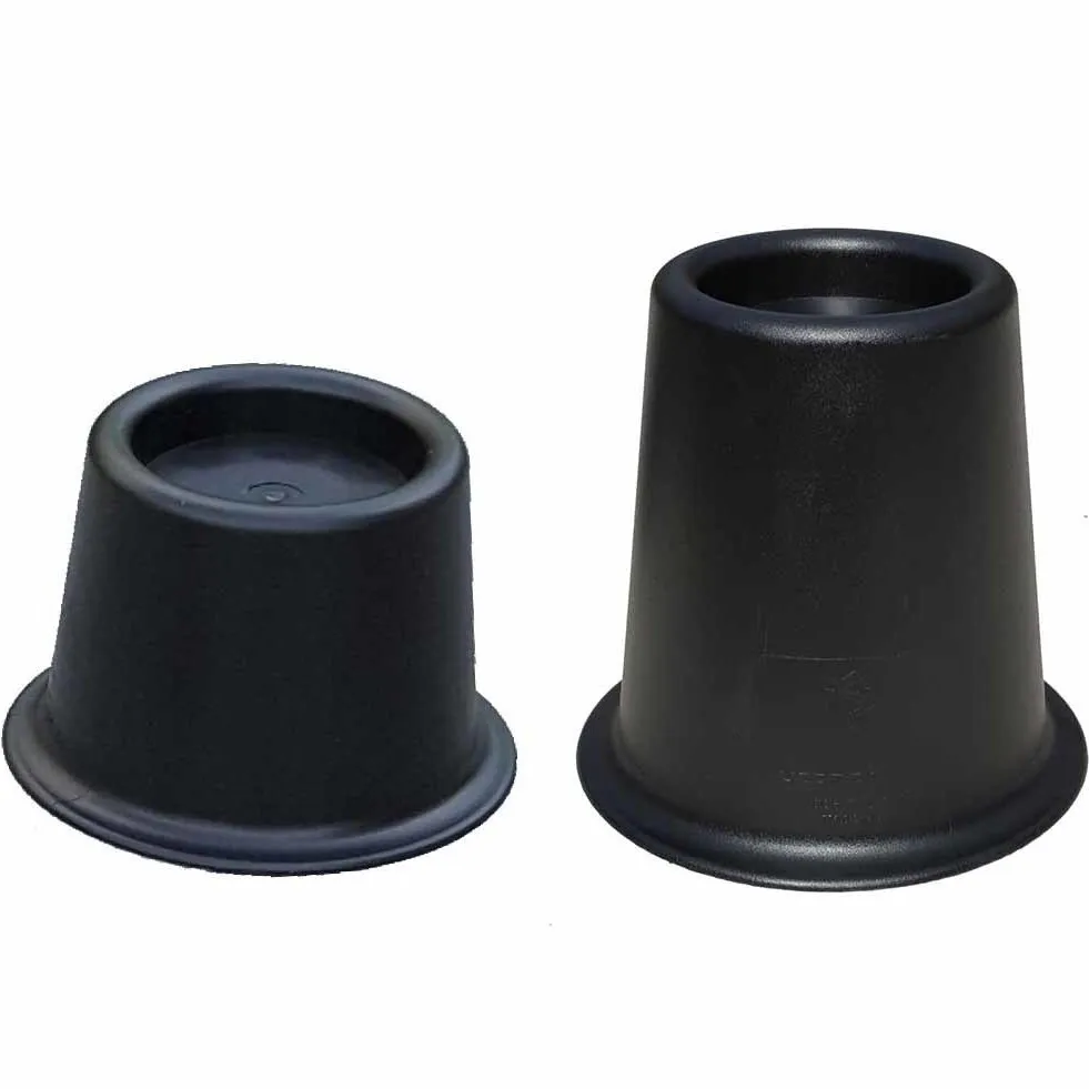 Bedverhoger set 4 stuks Laag 9 cm Zwart