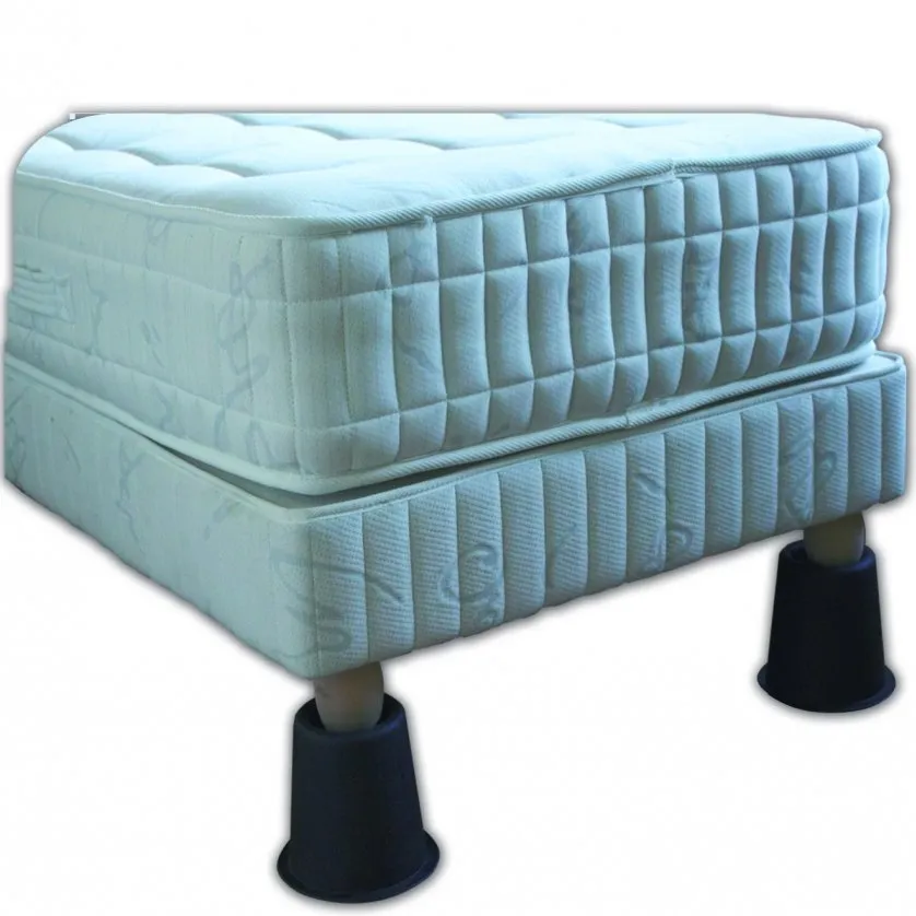 Bedverhoger set 4 stuks Laag 9 cm Zwart