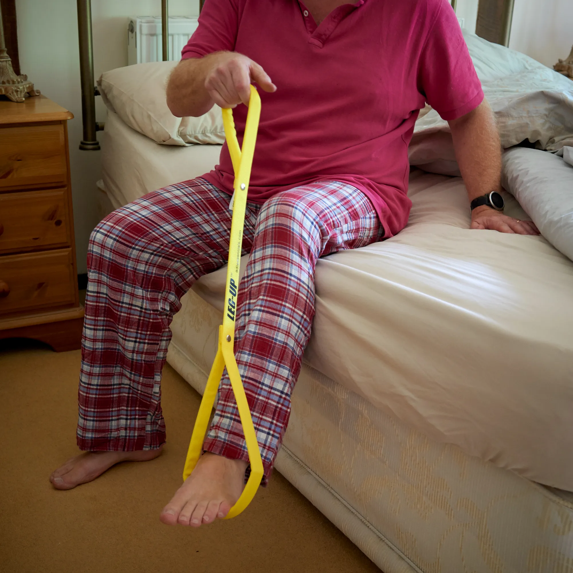 beenlifter in en uit bed stappen