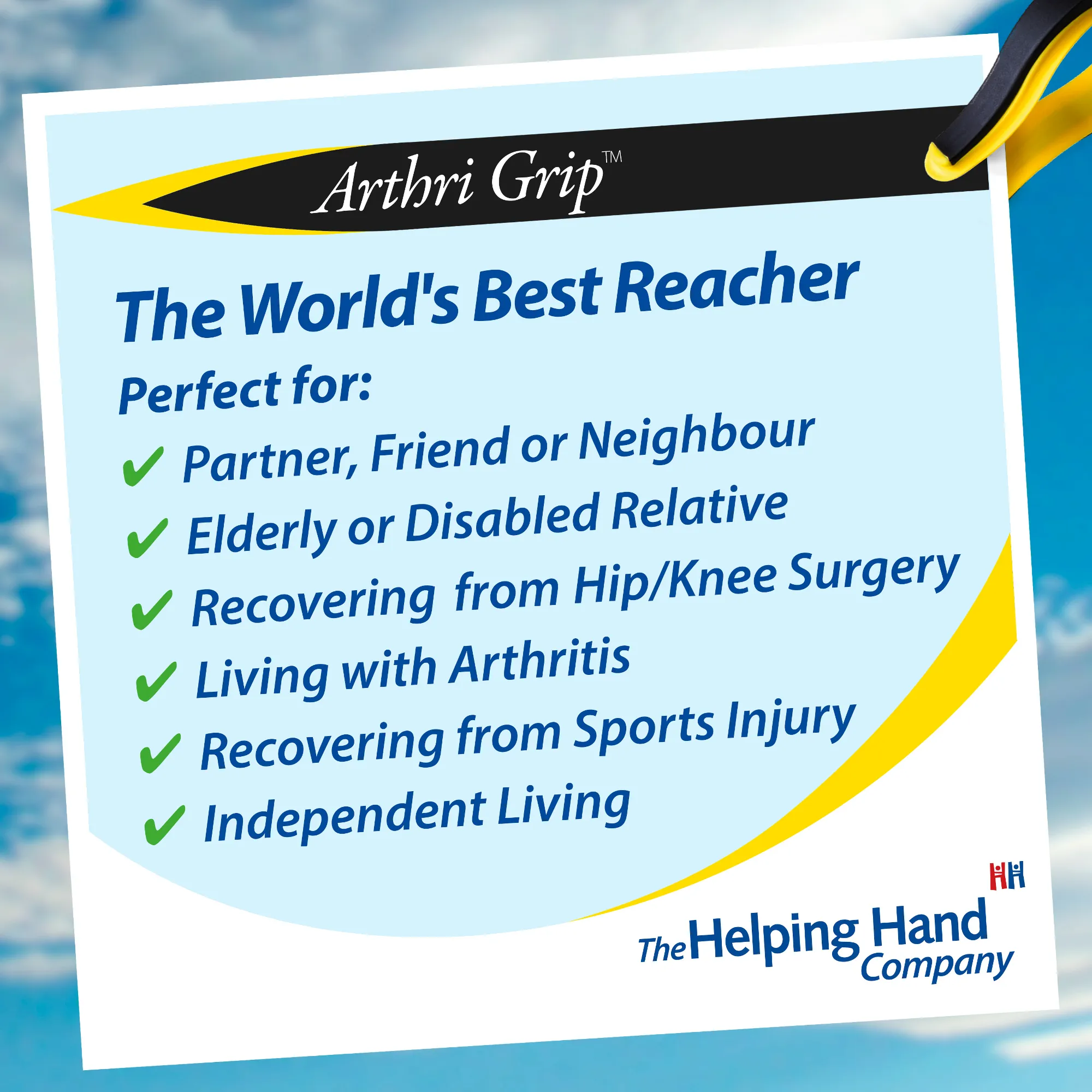 Helping Hand grijper ArthiGrip Pro gebruikers Helping Hand grijper ArthiGrip Pro gebruikers