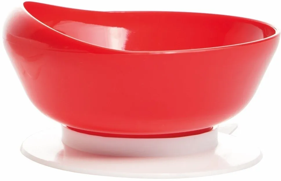 Kom met zuignap Rood