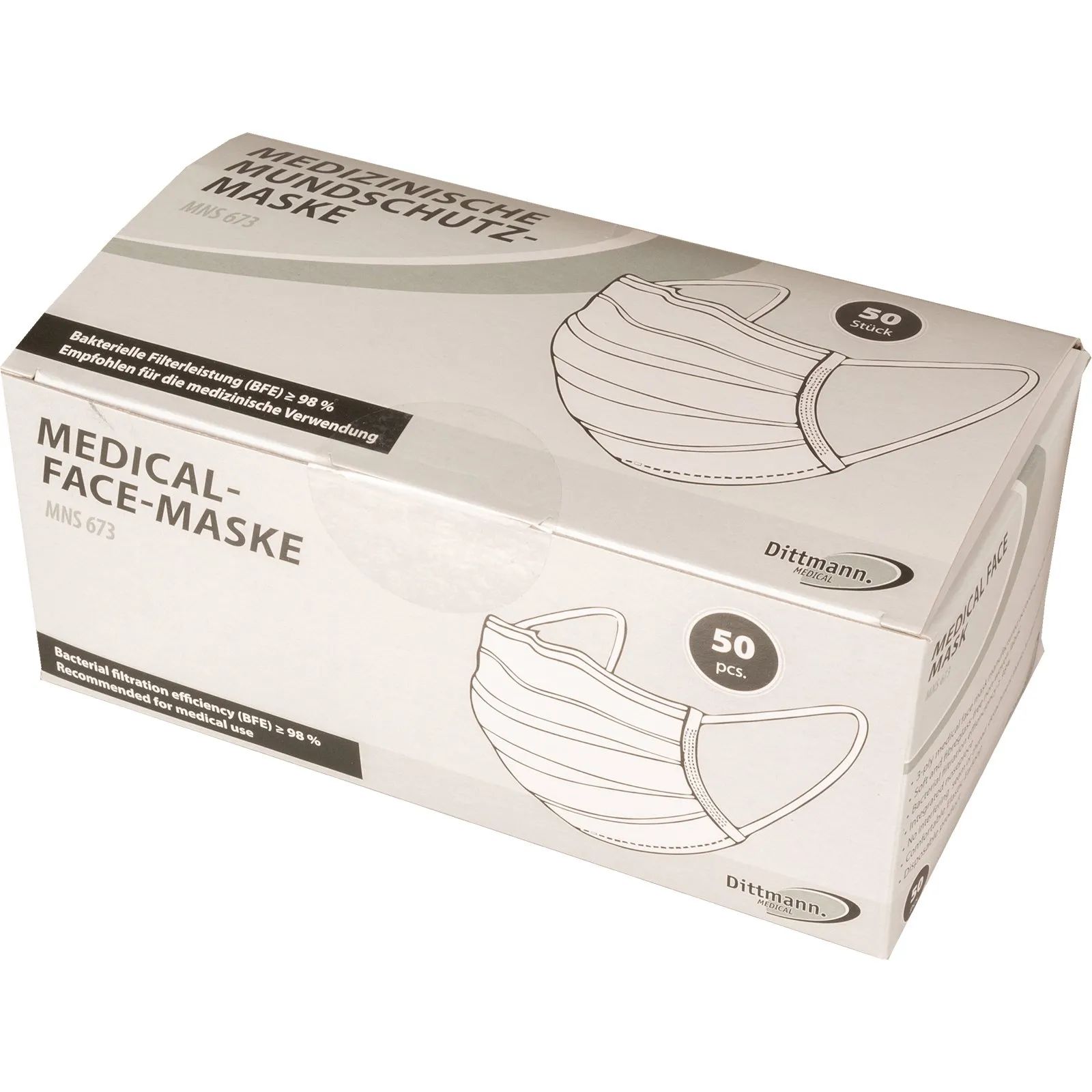 Medische mondkapjes 50 st Type 2 Wit