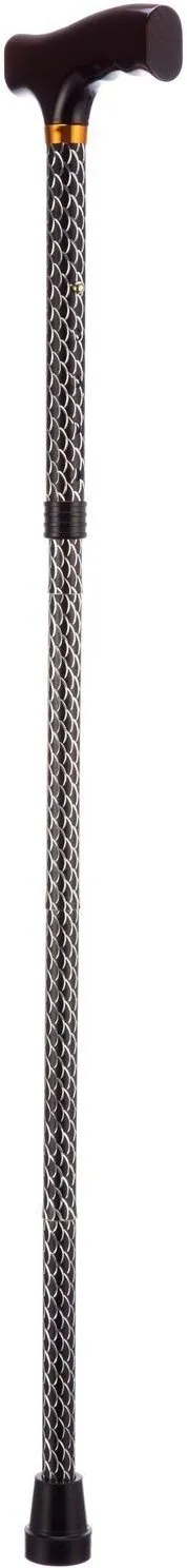 Opvouwbare wandelstok Etched Black 76 - 89 cm