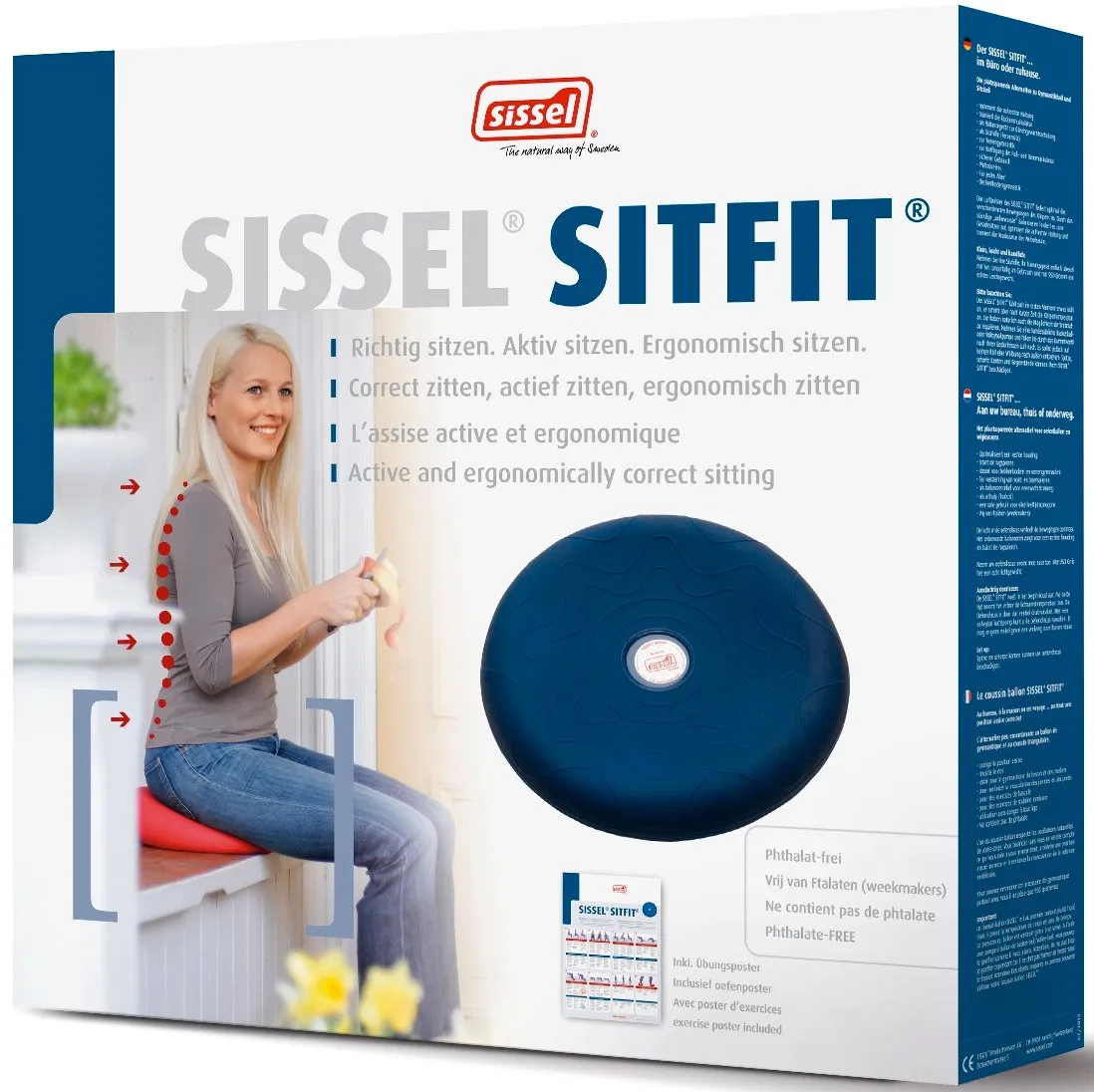 Sissel Sitfit wiebelkussen 36 cm Blauw