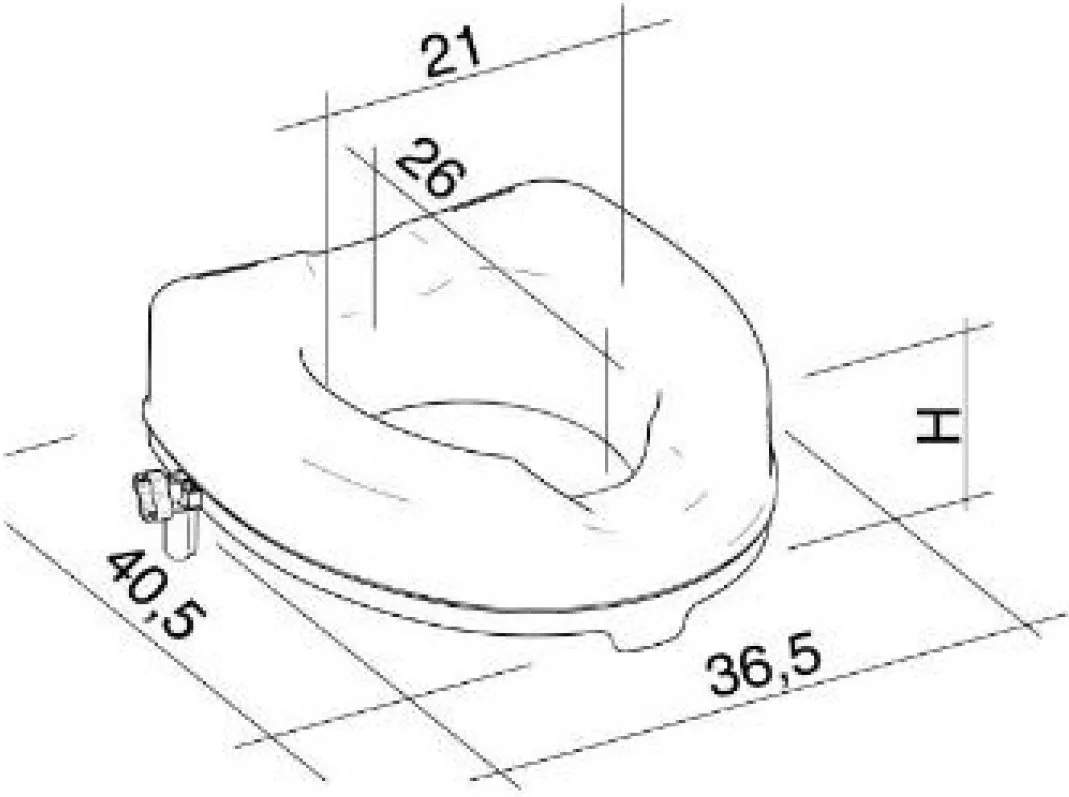 WC verhoger met deksel 5 cm