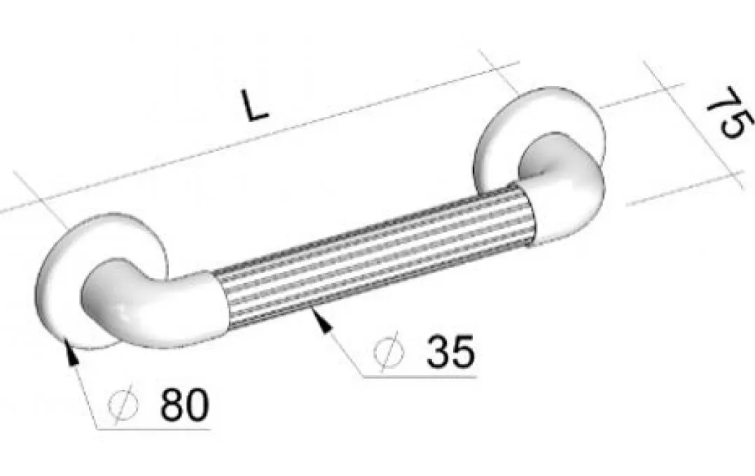 Wandbeugel 35 cm