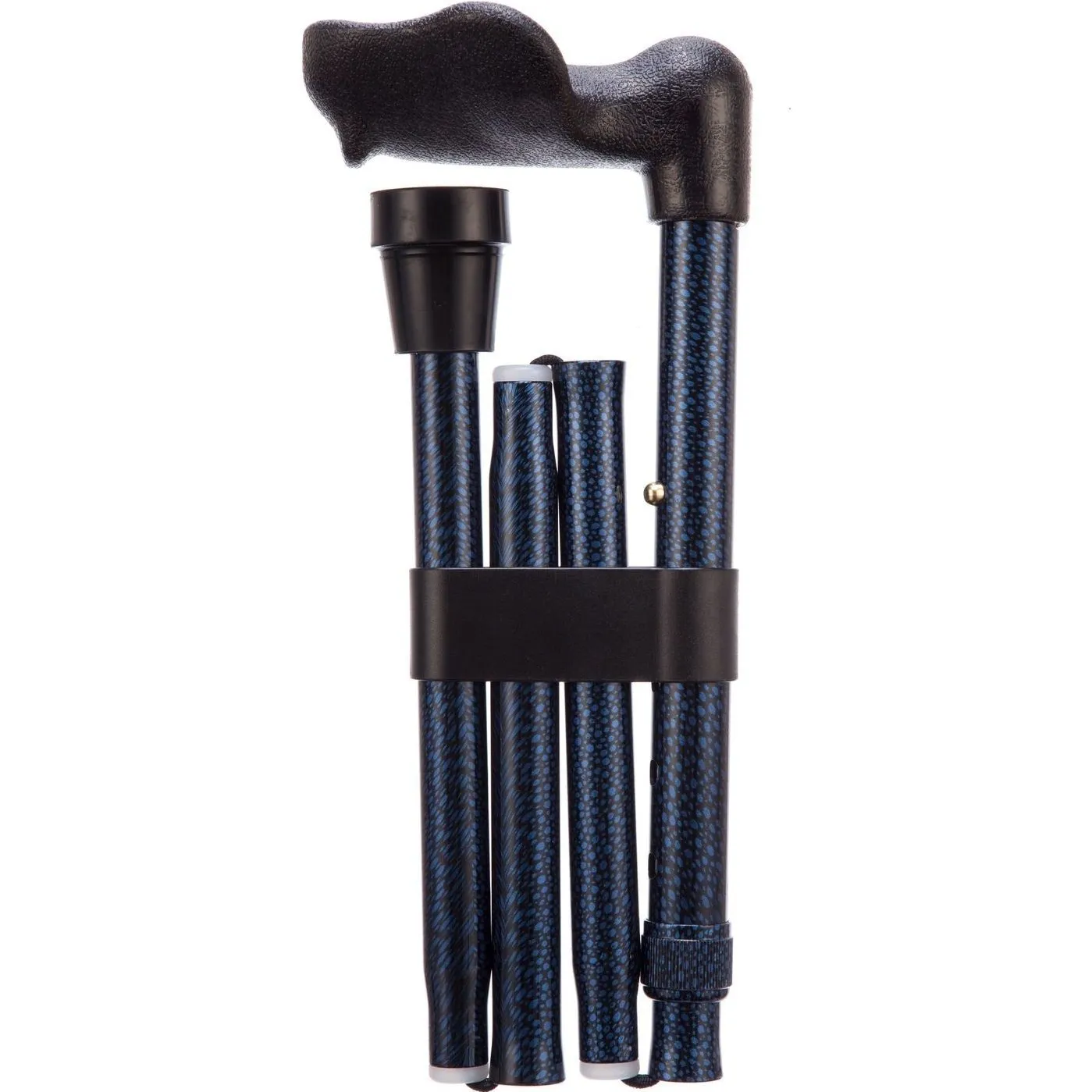 Opvouwbare wandelstok ergonomisch handvat Blue Ice Rechts